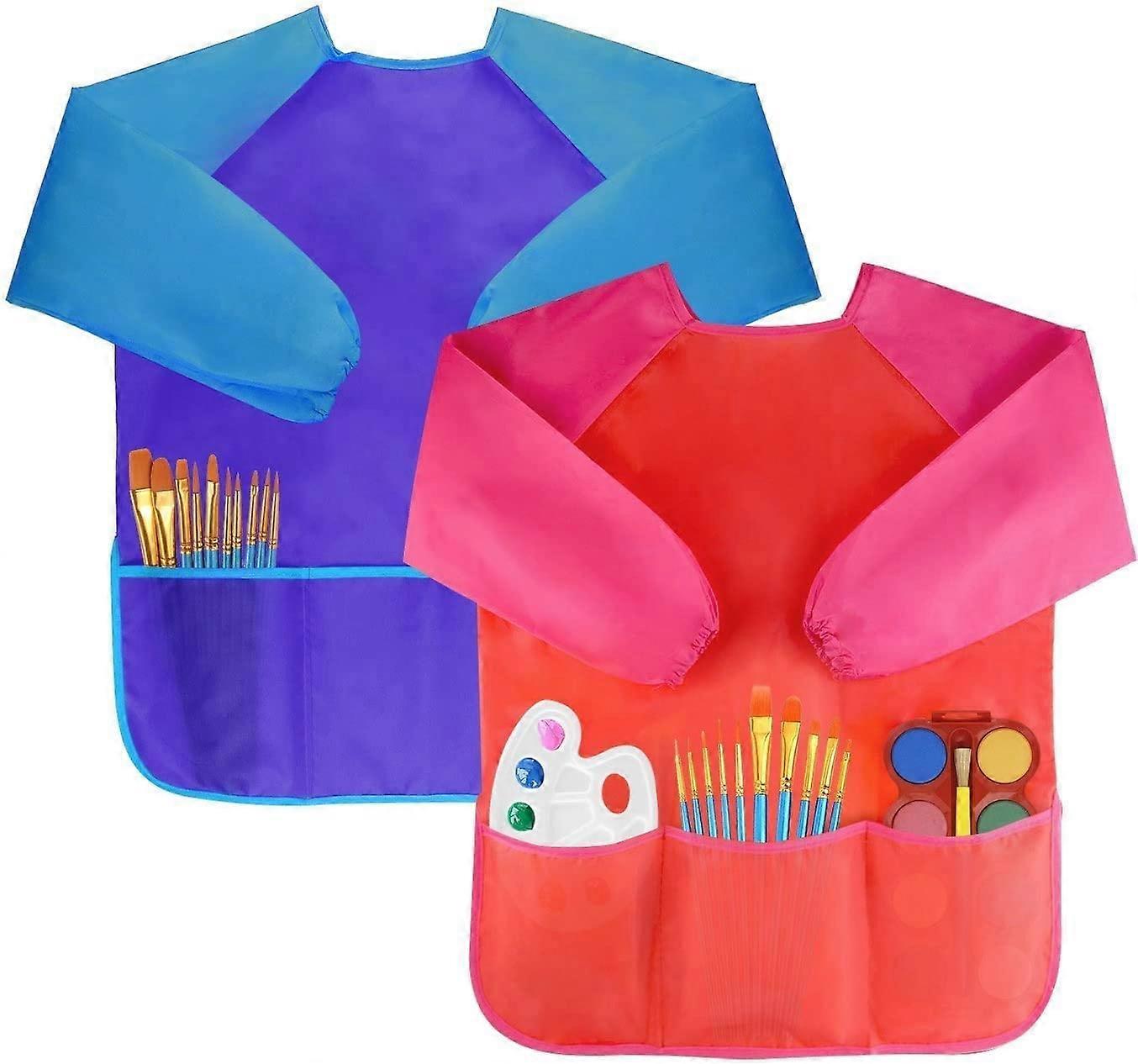 2-piece children's drawing apron with velcro