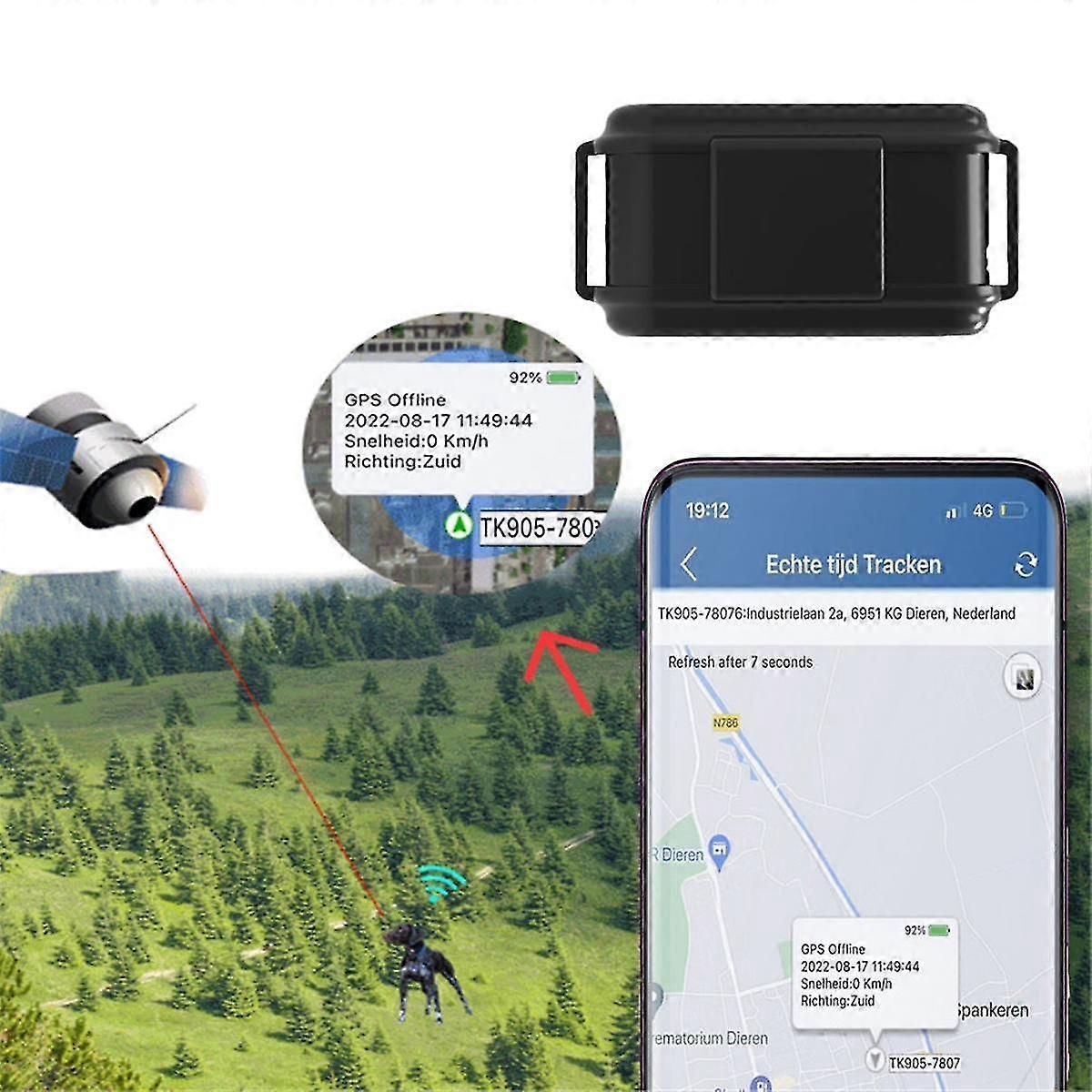 Tk919 4g GPS Tracker ل Animal Hound Dog Gprs Locator 3000mah بطارية مقاومة للماء مغناطيس صوت مراقب مجاني تطبيق ويب