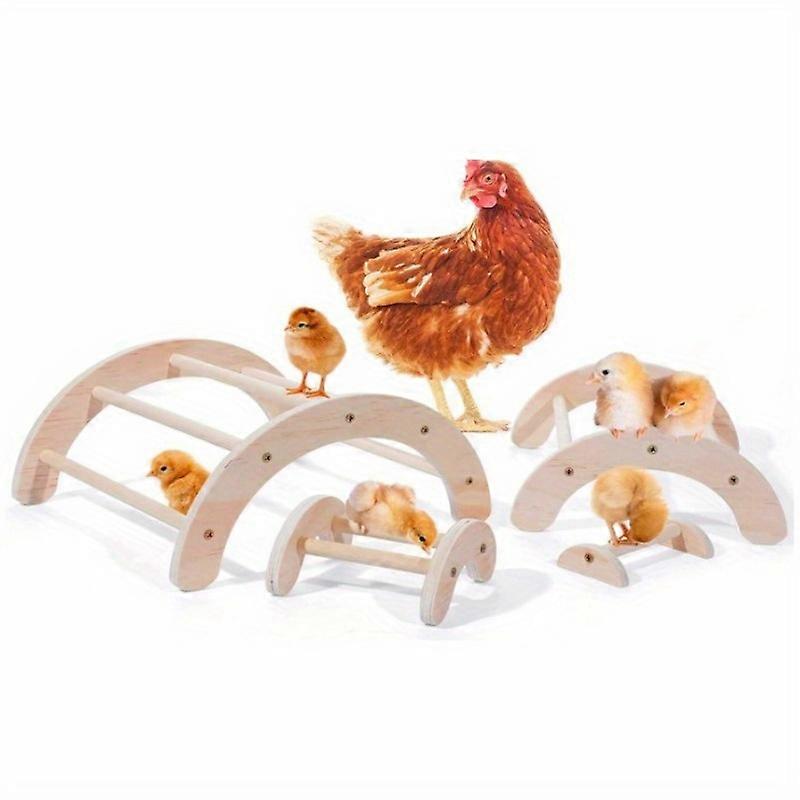 1pc Wooden Arch Bridge Stand For Parrots Hamsters, Pet Perch Play Toy, Swing Platform For Bird Cage & Small Animal Exercise Accessory