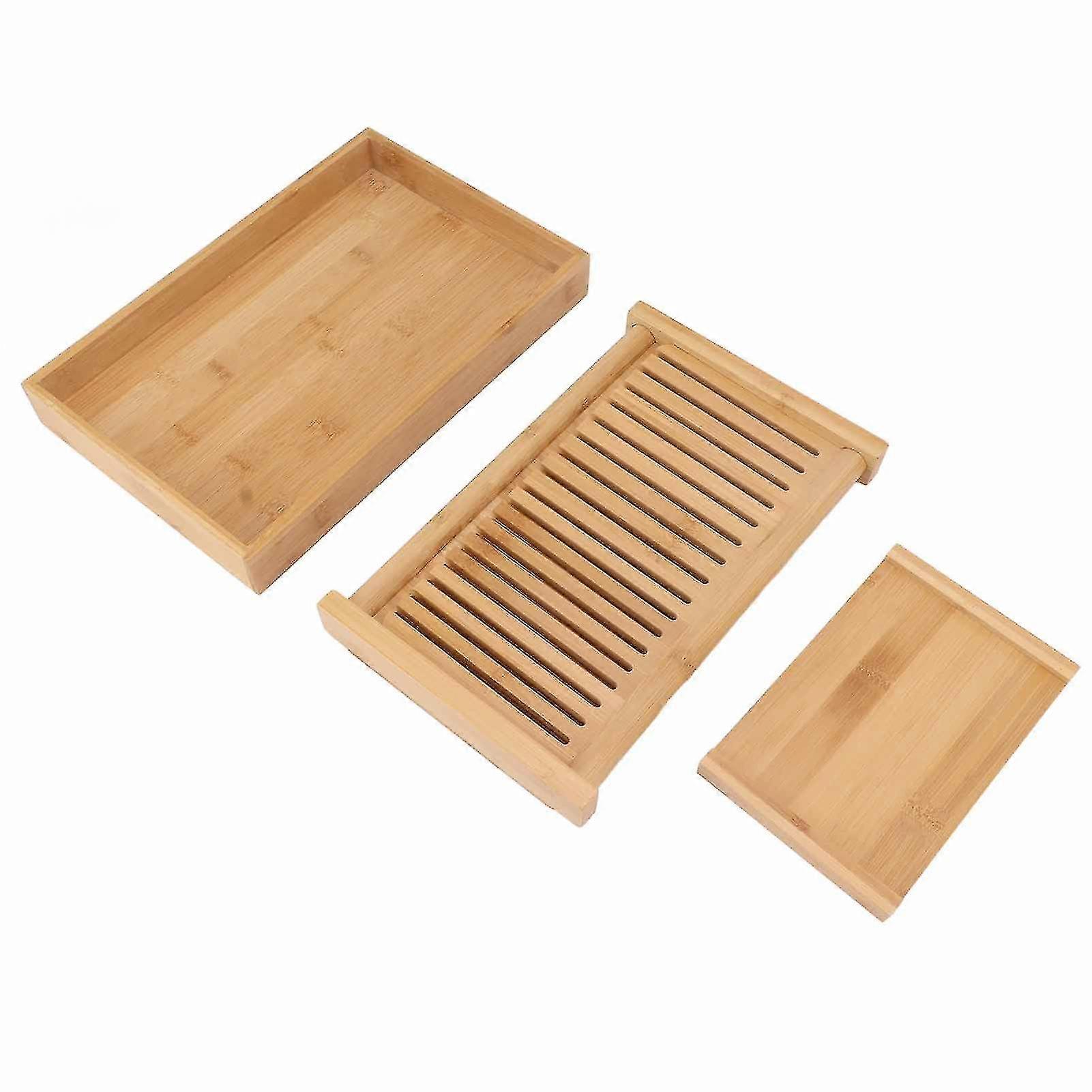 Bamboo Bread Slicing Guide - Foldable Kitchen DIY Baking Tool for Toast Loaf Cutting