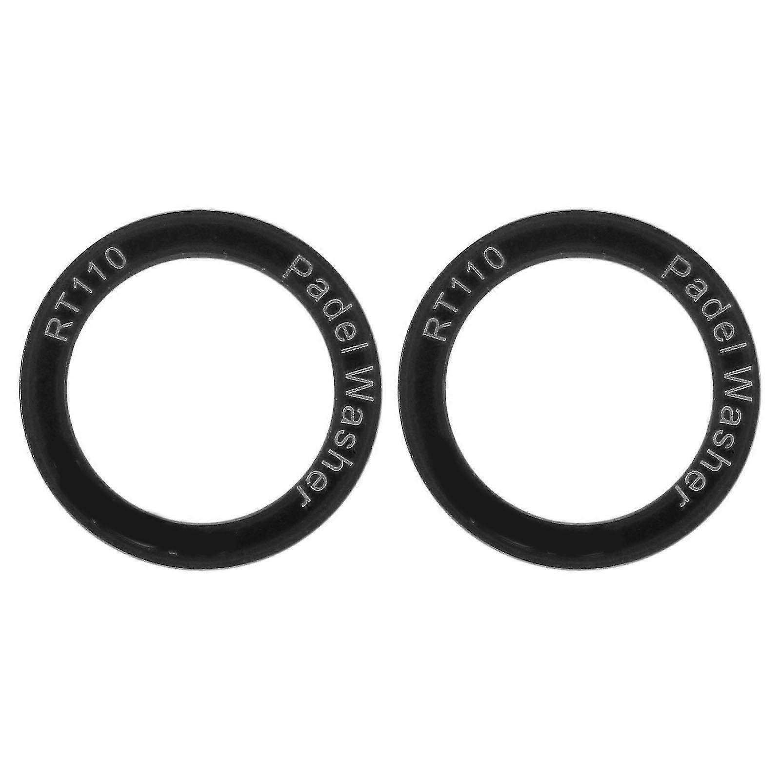 2Pcs Black Titanium Alloy Bike Pedal Washers - Waterproof, Rustproof, Reduce Friction and Noise
