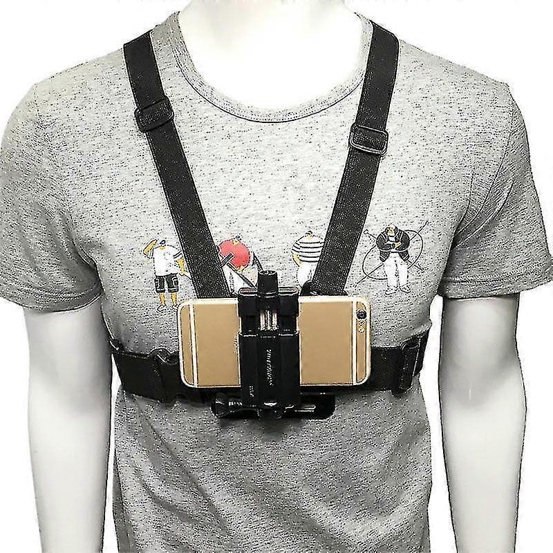Mobile Phone Chest Mount Harness Strap Holder Cell Phone Clip Action Camera Adjustable straps