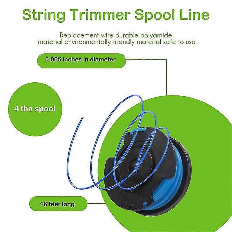 29092 String Trimmer Replacement Spool 29252 For Greenworks 20v 24v 40v 80v Cordless Trimmer (4 Spo
