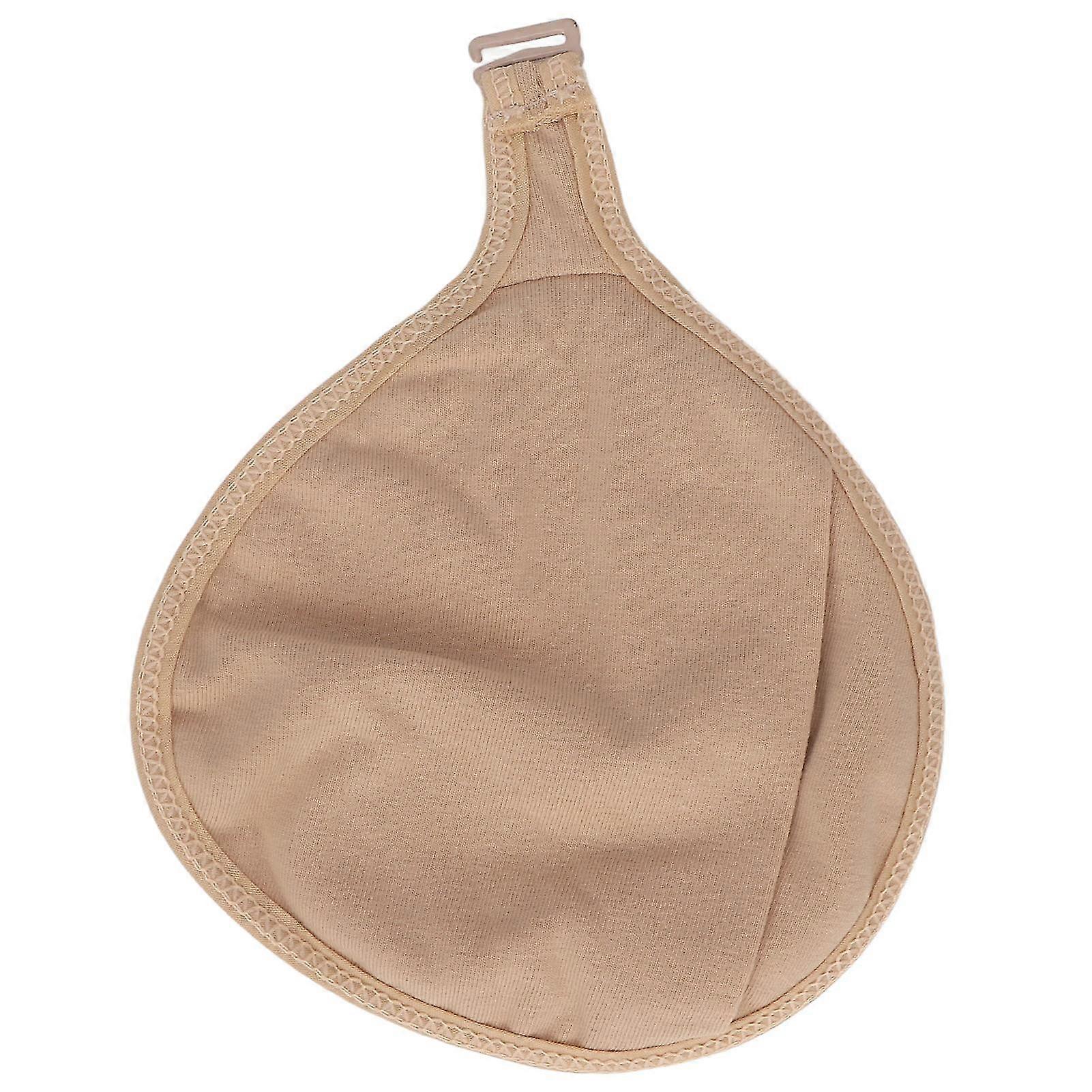 Cotton Fake Breast Protective Case for Mastectomy S - Soft Breathable Portable Hook