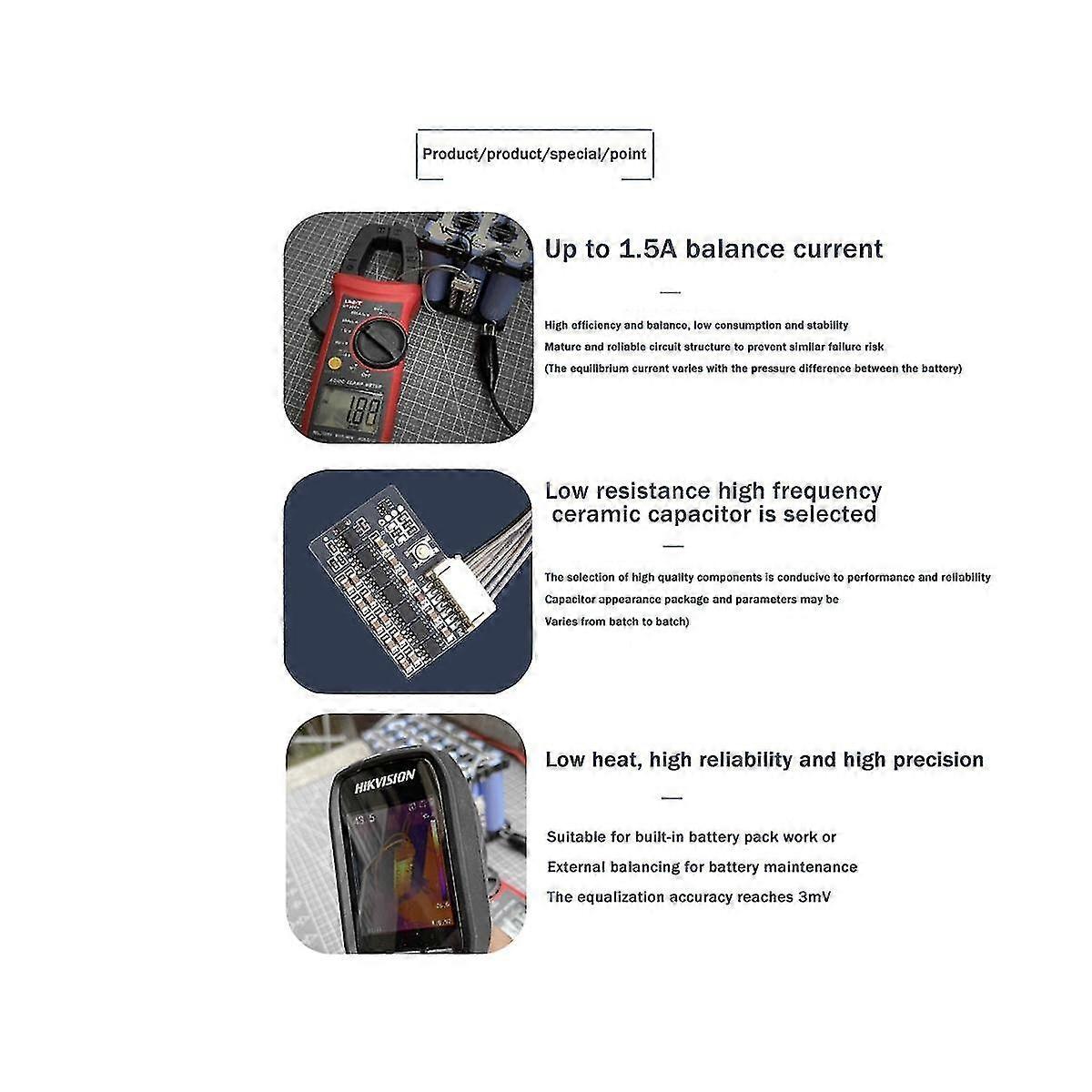 6s-5s 1.5a Lifepo4 Ternary - Battery Pack Universal High Current Active Equalization Board 0.03v En xyt