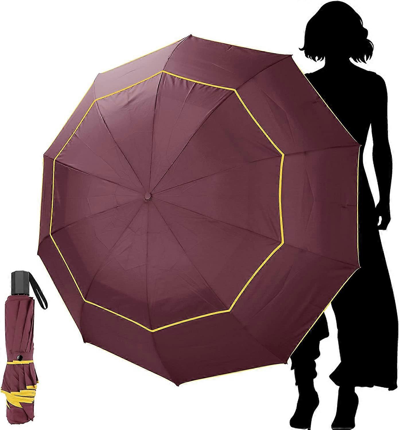 Extra Large Golf Umbrella Folding Umbrella Rainproof Compact Umbrella Oversize. Double Canopy Vented