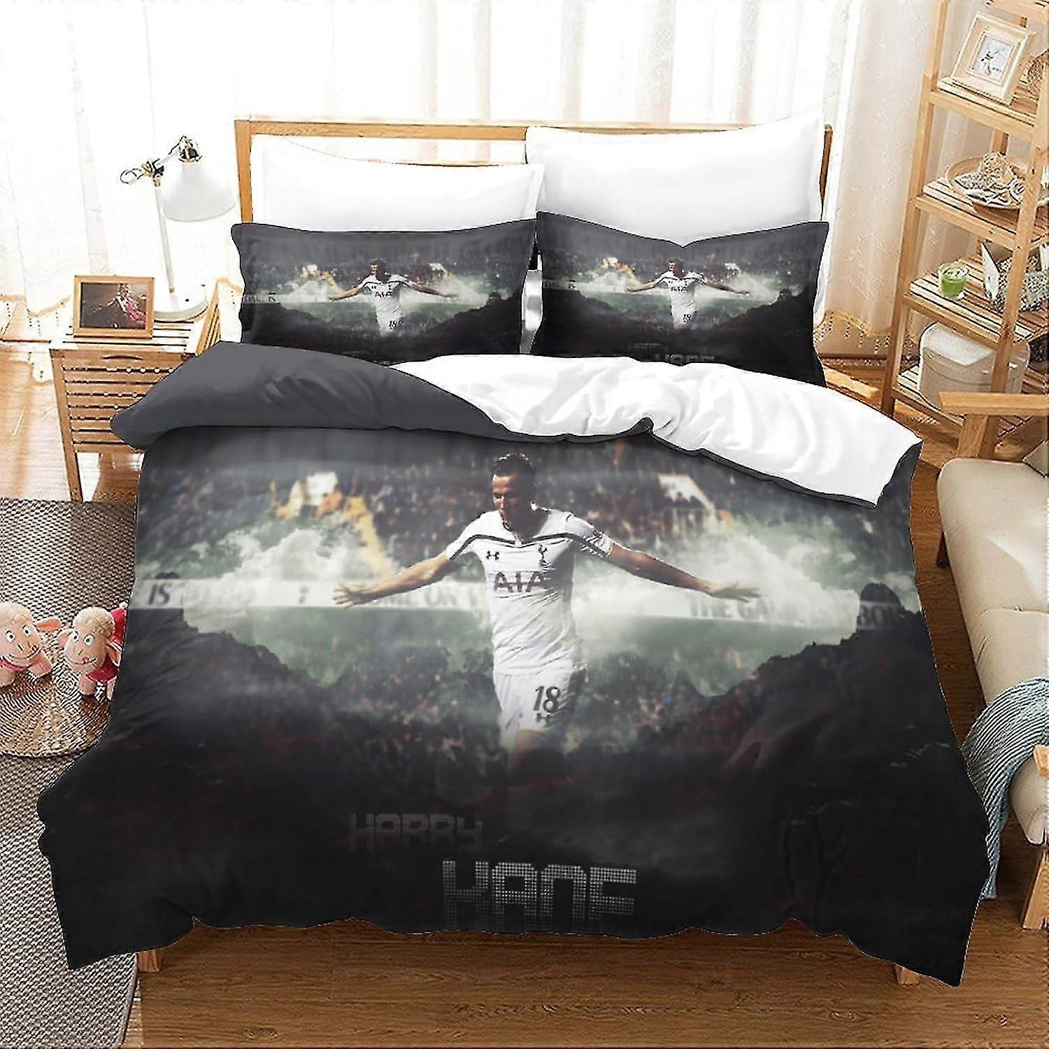 o4911 Lençóis Harry Kane Adolescentes Capa de Edredom Capa de Edredom Moderna para Crianças Conjunto de Capa de Edredom Conjunto de Cama Respirável Conjunto de 3 Peças Microfibra Macia 