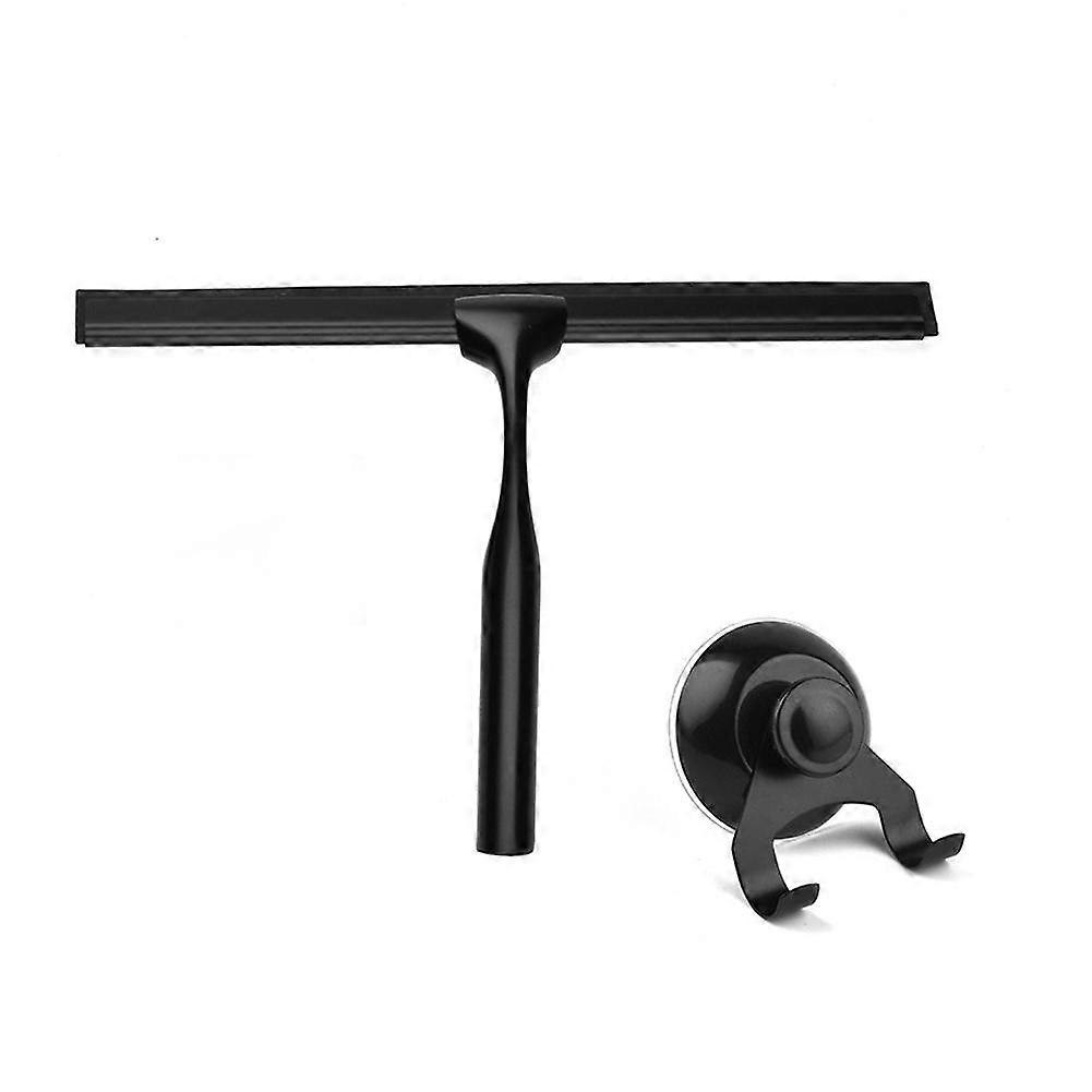 Shower squeegee with wiper blades for cleaning bathroom mirrors (suction cup)