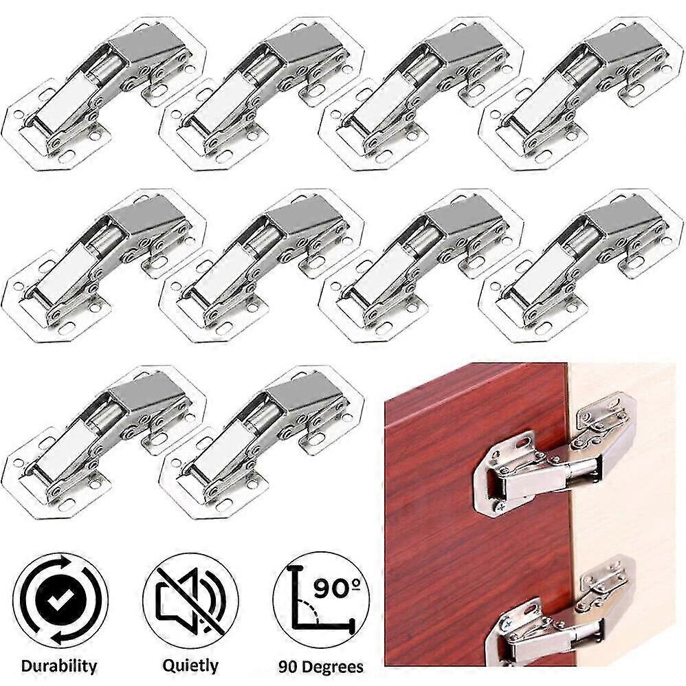 10 pcs screw-on hinge with spring 90 hinge door hinges kitchen cabinet
