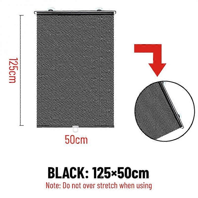 Universal Car Window Sunshade Retractable Foldable Suction Cup Window Roller Screen Cover Blind Protector Sheet Curtain