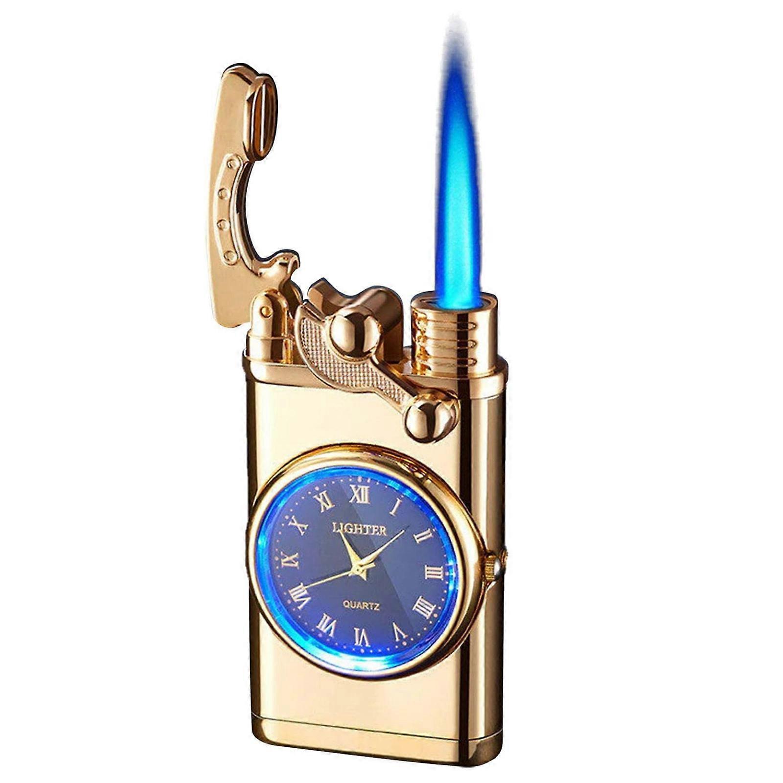 Inflatable Lighter with Electric Watch Creative Dial Rocker Arm Inflatable Lighter