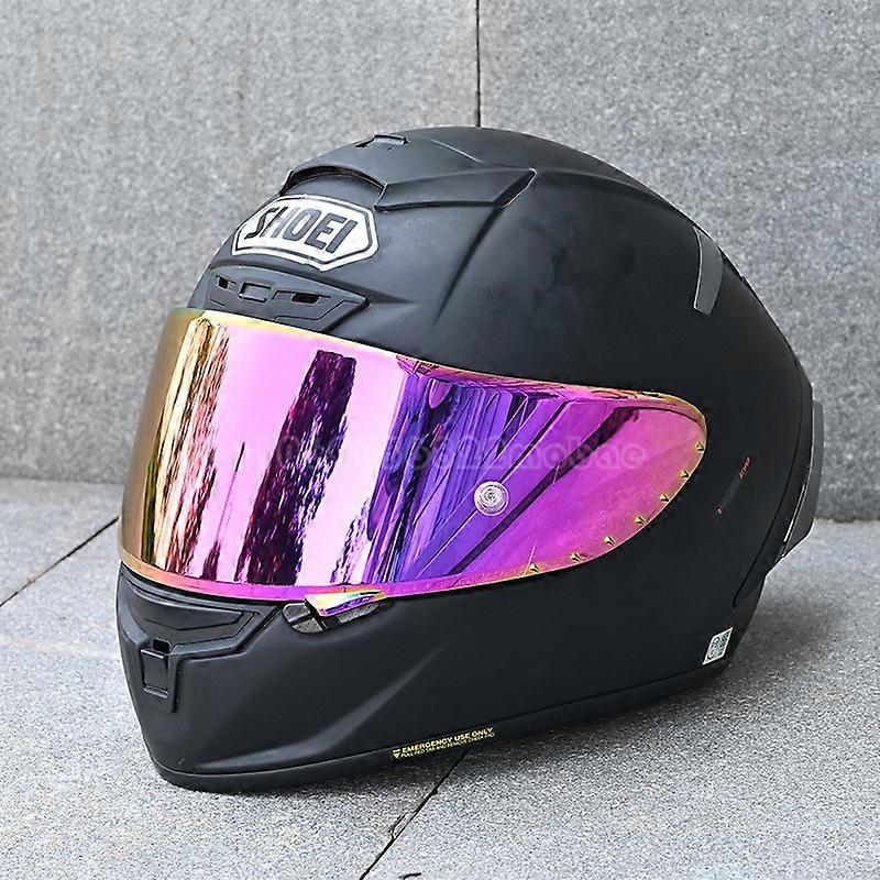 purple shoei helmets Helmet Visor for Shoei X14 Z7 Z-7 CWR-1 NXR RF-1200 X-spirit Helmet Lens  X-14 Motorcycle Helmet Accessories Revo Tinted Lens