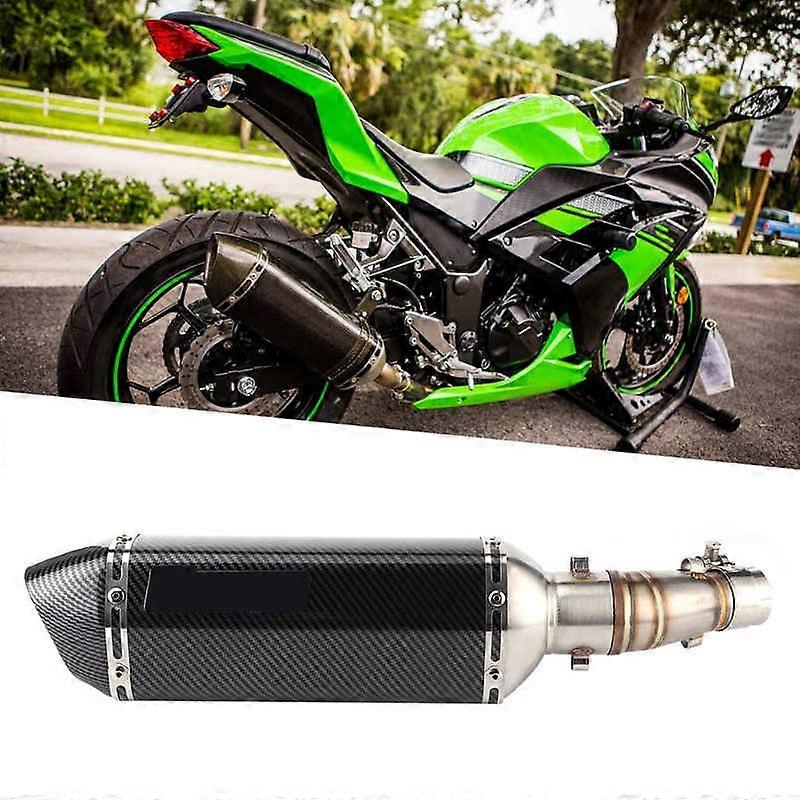Carbon Fiber Carbon Fiber Slip-On Exhaust For Kawasaki 250R/300/Z250/Z300 - Performance Motorcycle Muffler With DB Killer Motorcycle Exhaust
