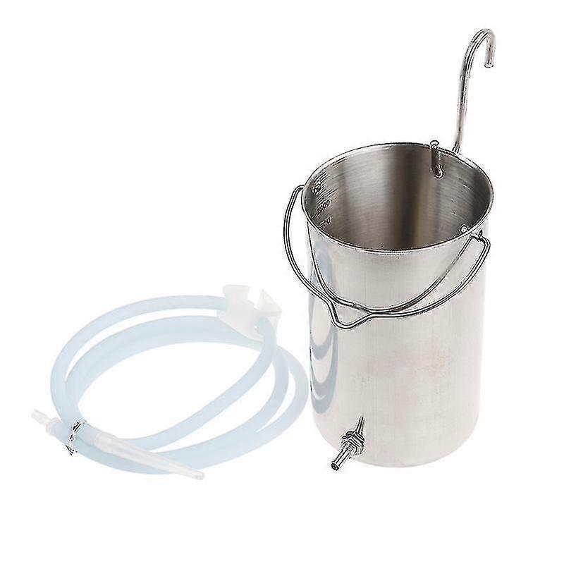 حقنة شرجية دلو كيت الفولاذ المقاوم للصدأ مناسبة للمنزل ، وتطهير القولون القهوة والقهوة المياه