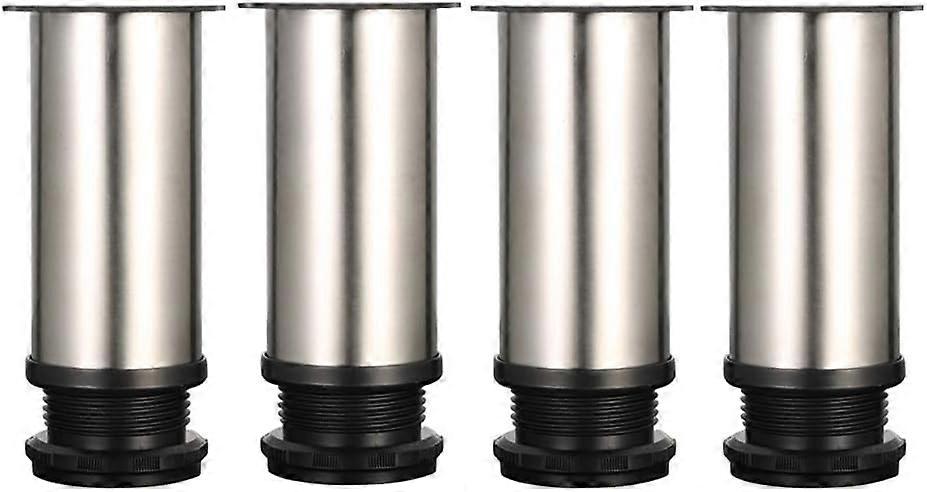 4つの調節可能な脚120mmの高さ厚みキャビネットの脚テーブル脚家具の脚、つや消しステンレス鋼、調節可能な高さ0-15mmが付属しています