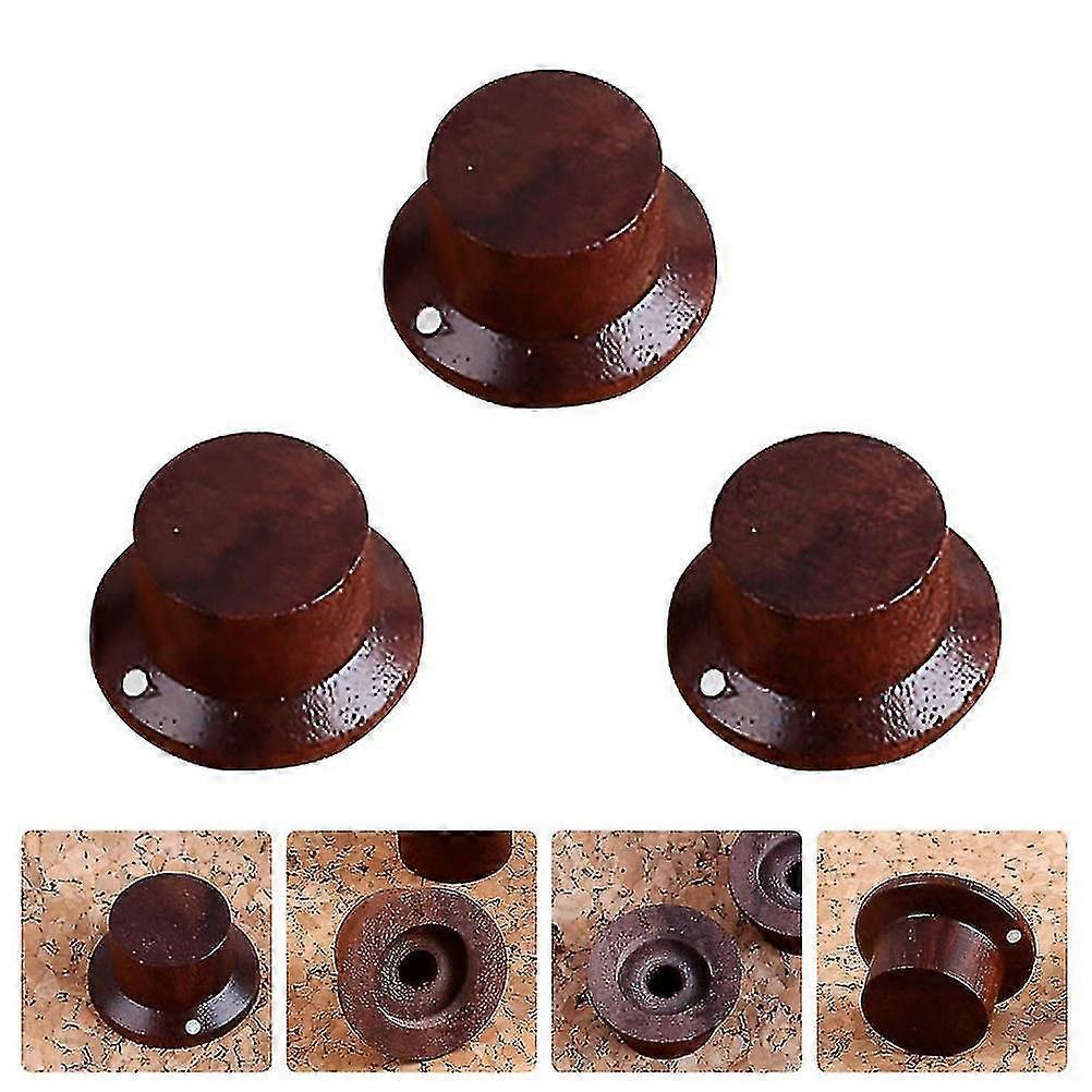 3 Pcs Rose Wood Tone Control Knobs For Electric Guitar Instrument Accessories