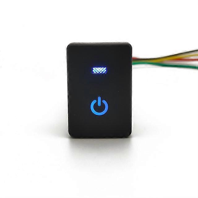 Blue Car LED DRL Power On Off Rearview Mirror Heating Button Front Rear Fog Light Switch for Toyota Camry Prius Corolla PRADO