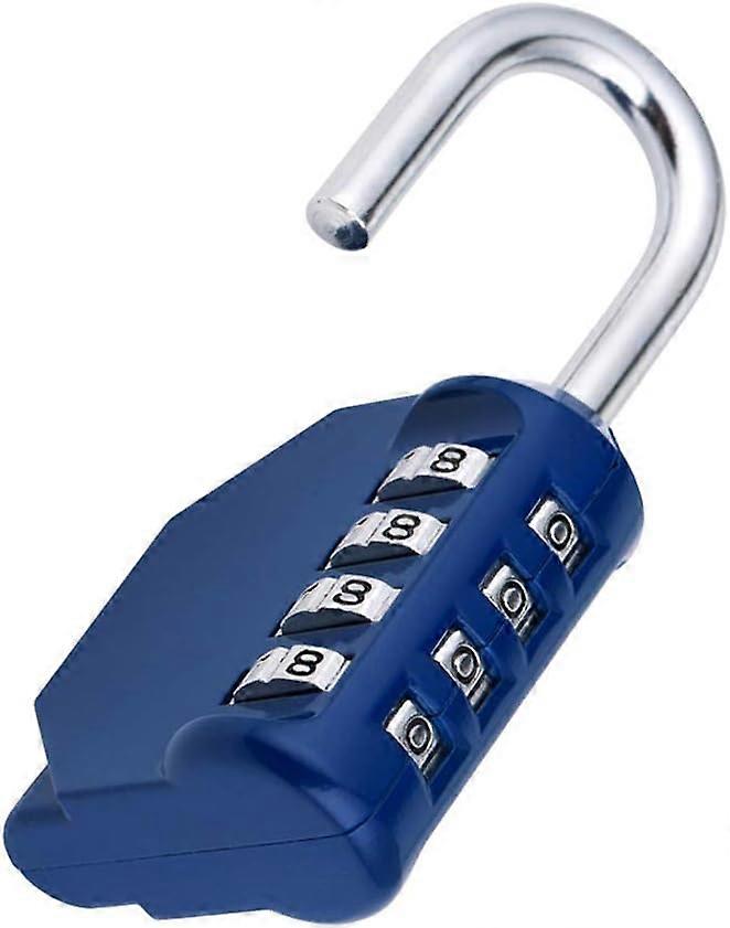 Locker Code Padlock, 4 Digit Code Padlock for Sports, College, School Locker, Exterior Code Padlock for Gate, Garden Shed, Blue