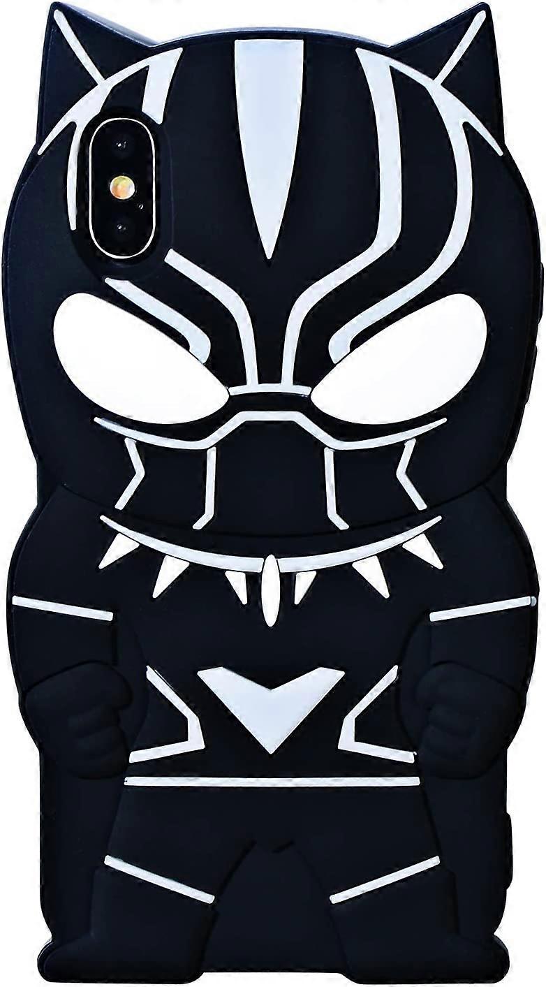 Black Man Case for  XR 6.1",Silicone 3D Cartoon Hero Animal Gel Cover,Kids Girls Teens Boys Man Animated Cool Fun Cute Kawaii Soft Rubber Funny Unique