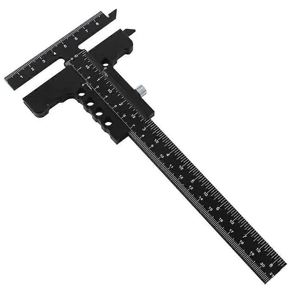Woodworking Scriber T-Shape Aluminum Alloy Scribing Ruler Measuring Tool for Carpenter DIY Wood Crafts
