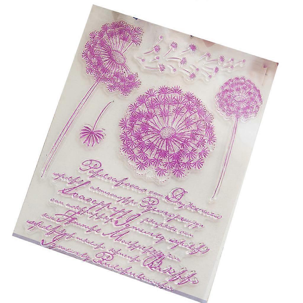 Dandelion Transparent Silicone Clear Stamp Handmade Students School Handmade