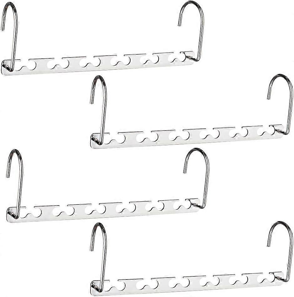 Multifunctional Space Saving,Practical and Durable STAINLESS Metal Magic,Hanger Organizer4Pcs