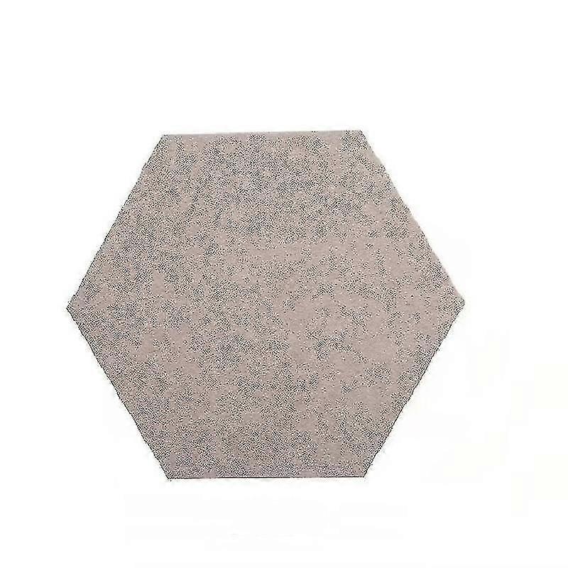 3pcs Acoustic Wall Panel Hexagon Tiles Studio Sound Proofing Insulation Foam Pads(dark Camel)