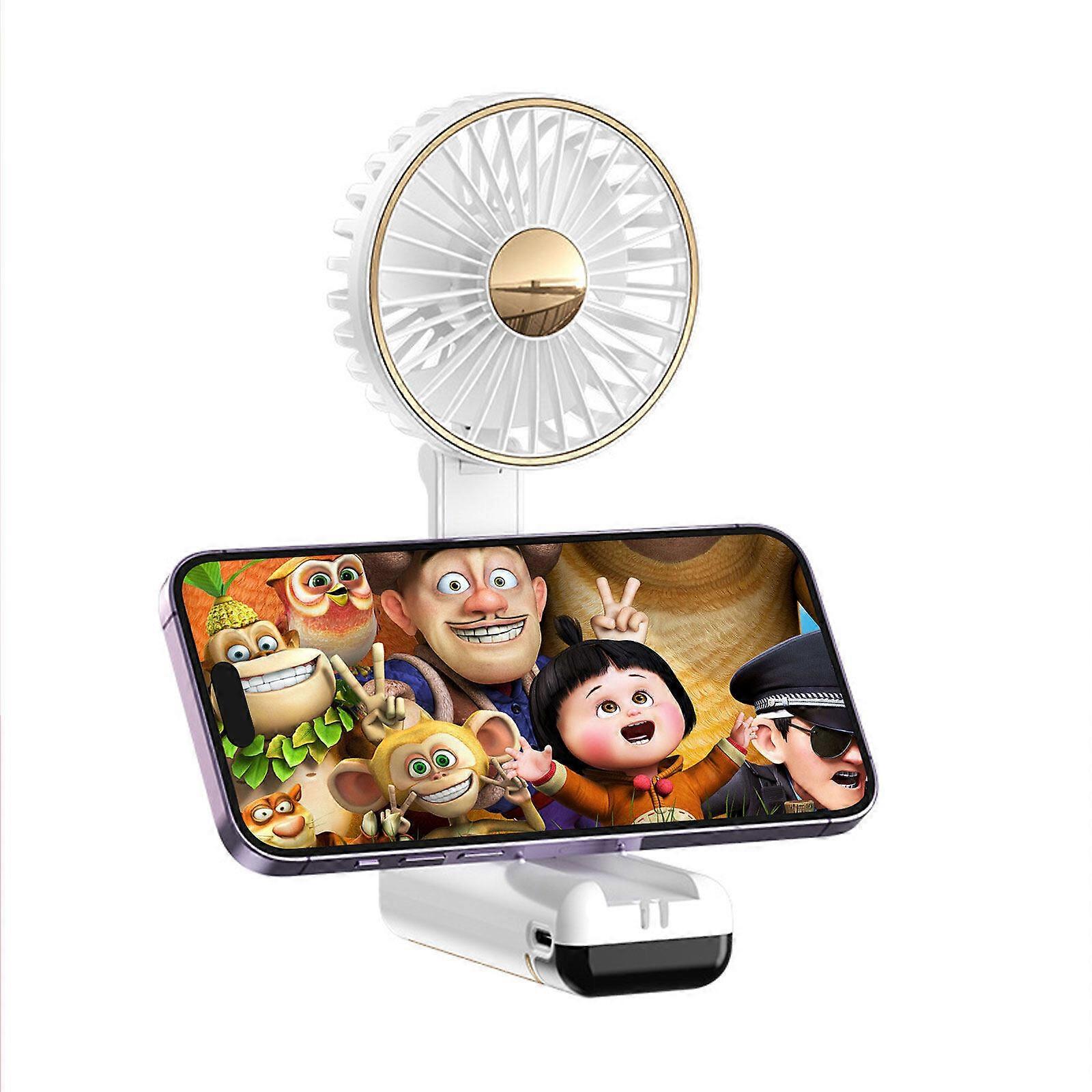 New Portable Handheld Fan, Mini Hand Held Fan with Lanyard,5000mAh Desk Fan