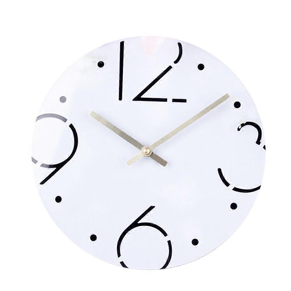 Creative Acrylic Wall Clock Simple Arabic Numerals Wall Clock with Silent Movement LDGZ-002White