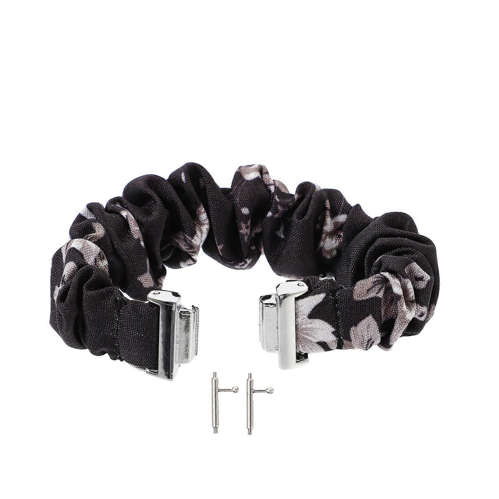 Women Softer Elastic Water Strap Pattern Printed Fabric Wristbands Replacement