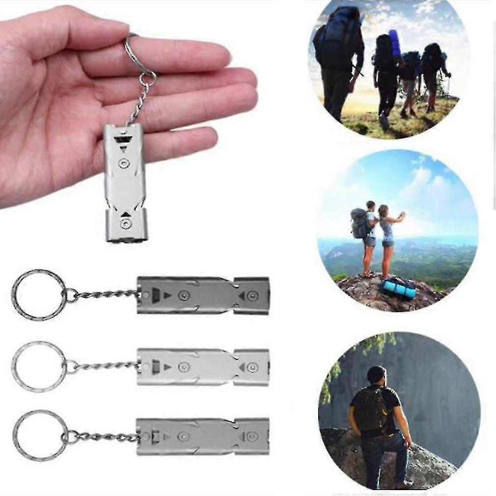 Utomhus visselpipa Dubbel fat Pop Visselpipa Utomhus Nöd Visselpipa Hög Decibel Överlevnad Visselpipa