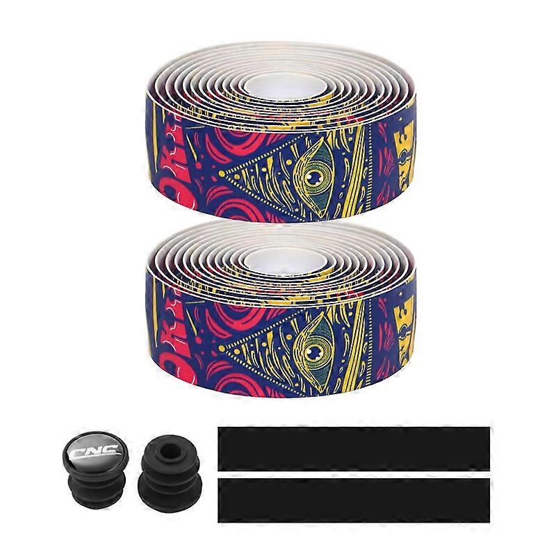 Kaesi 1 Set Bicycle Handlebar Tape Anti-skidding Ergonomic Design Thicker Cnc Handlebar Road Bike Tapes Wrap For Racing Boris