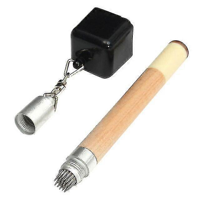 2 In 1 Chalk Holder Magnetic Stick Billiard Snooker Pool Cue Tip Pricker Tool 19cm