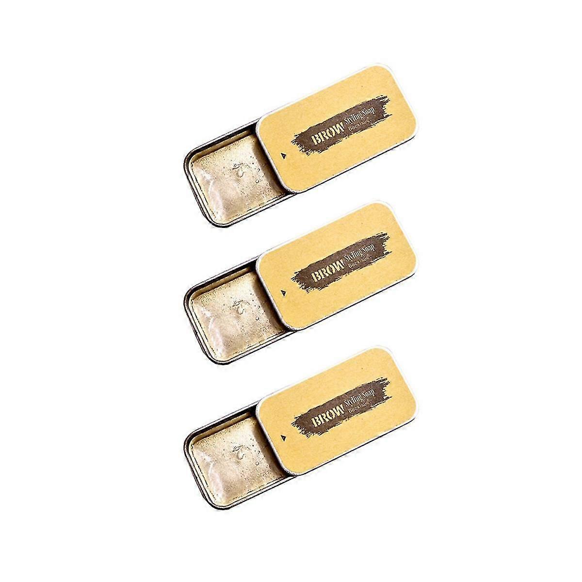 3pcs Brow Styling Gel Brow Wax Styling Soap Waterproof Long Lasting Wild Brow Styling Cosmetics