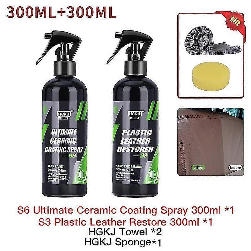 Hgkj S6 Car Nano Ceramic Coating Body Paint Car Polish Wax Care Liquid Polymer Spray High Brightness Protection Auto Accessory