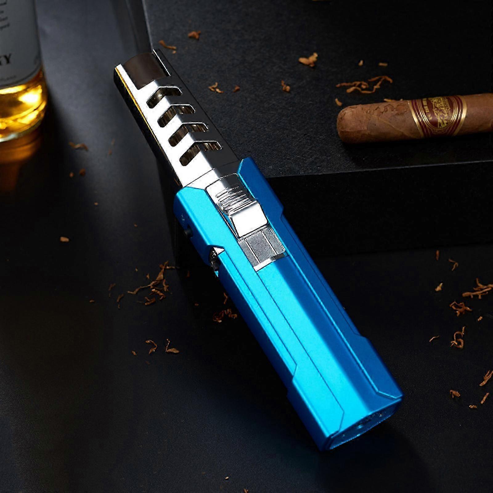 Jet Flame Lighter Metal Direct Spray Flame Lighter Inflatable High Temperature Spray Flame Lighter Flame Kitchen Outdoor Barbecue Supplies