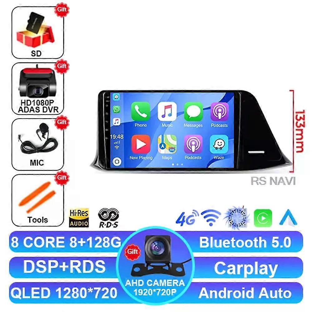 Android 14 Car Radio For Toyota Chr C-hr 2016 2017 2018 2019 Head Unit Viedo Player Wireless Carplay Auto Navigation 2din Dsp Bt
