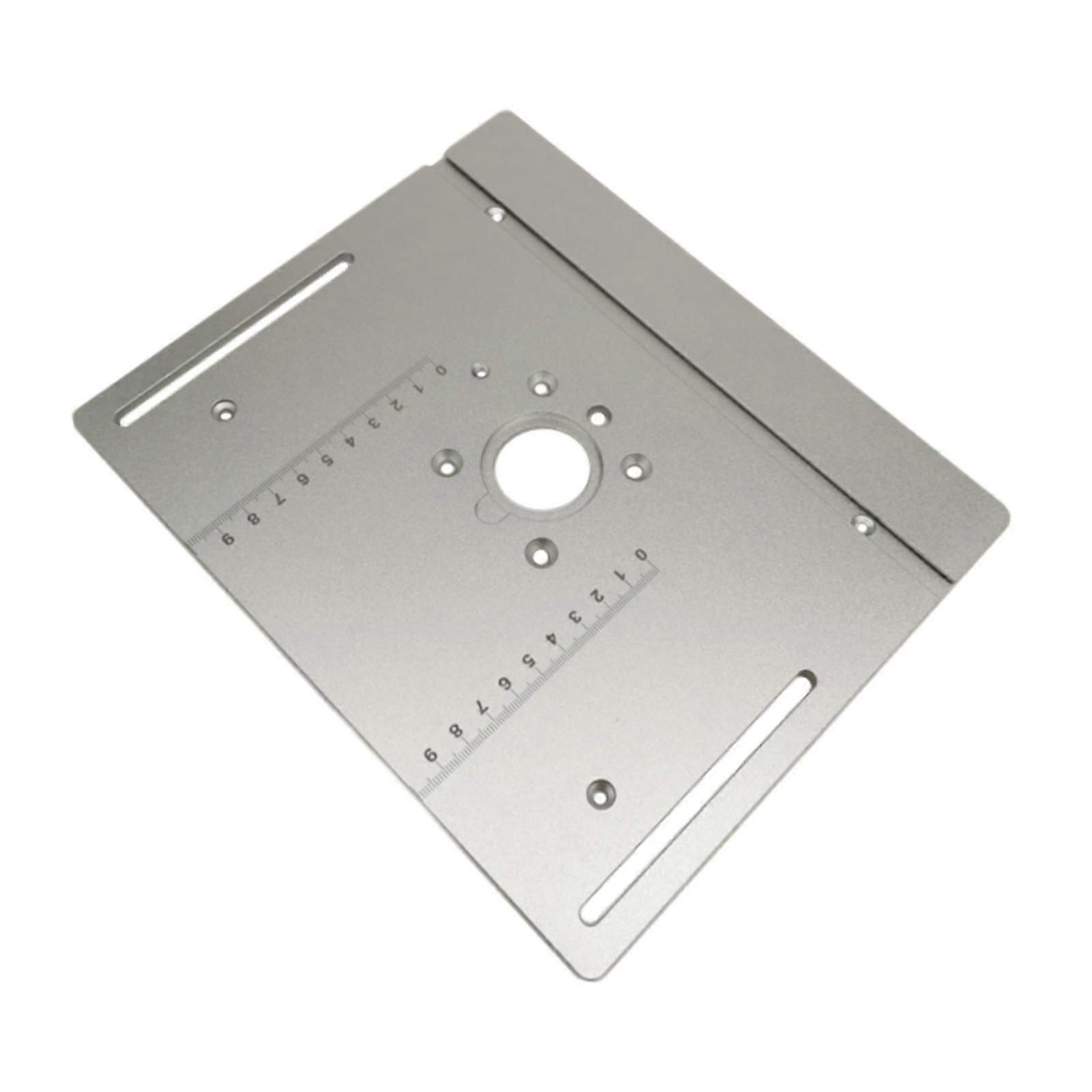 Router Table Insert Plate Router Lift Table for Woodworking Benches Drilling Silver