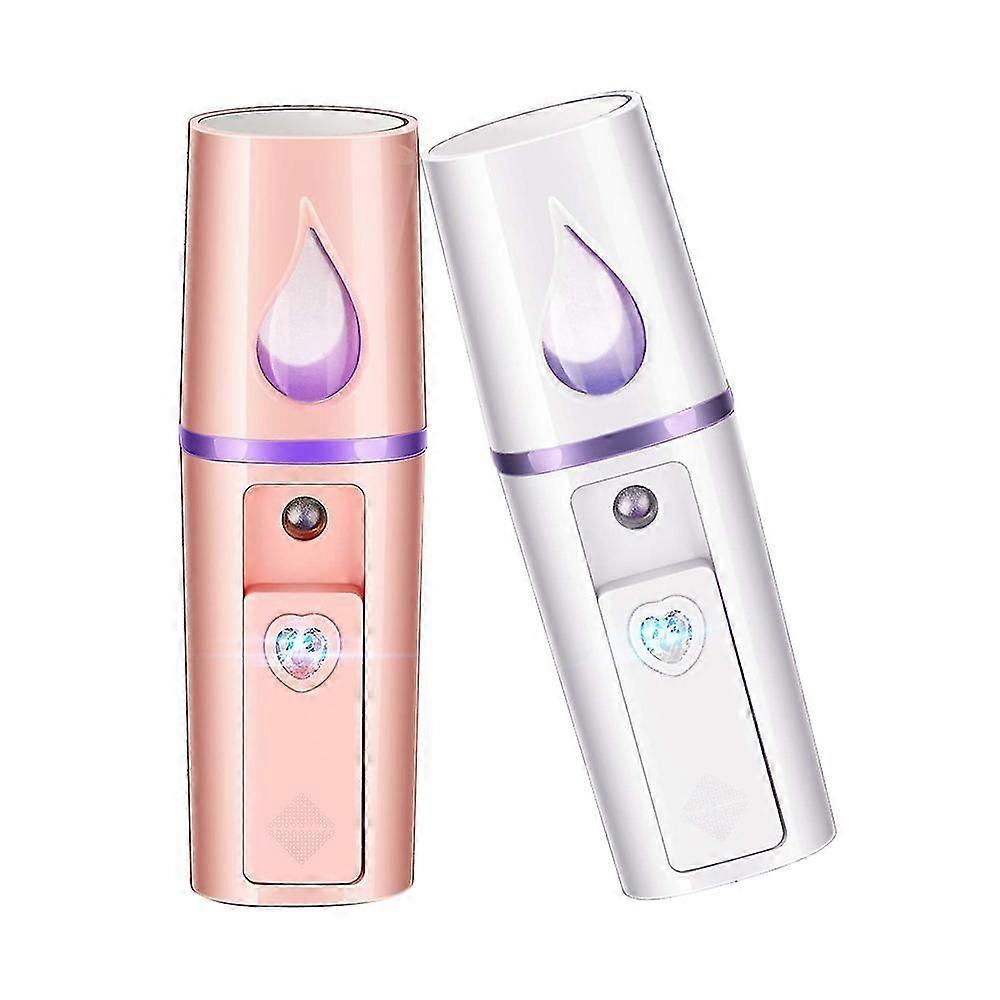 Portable Mini F Mist Steamer Handy Mist Sprayer With Mirror Design Moisturizing And Hydrating For Skin Care, Makeup, Eyelash Extension,2956