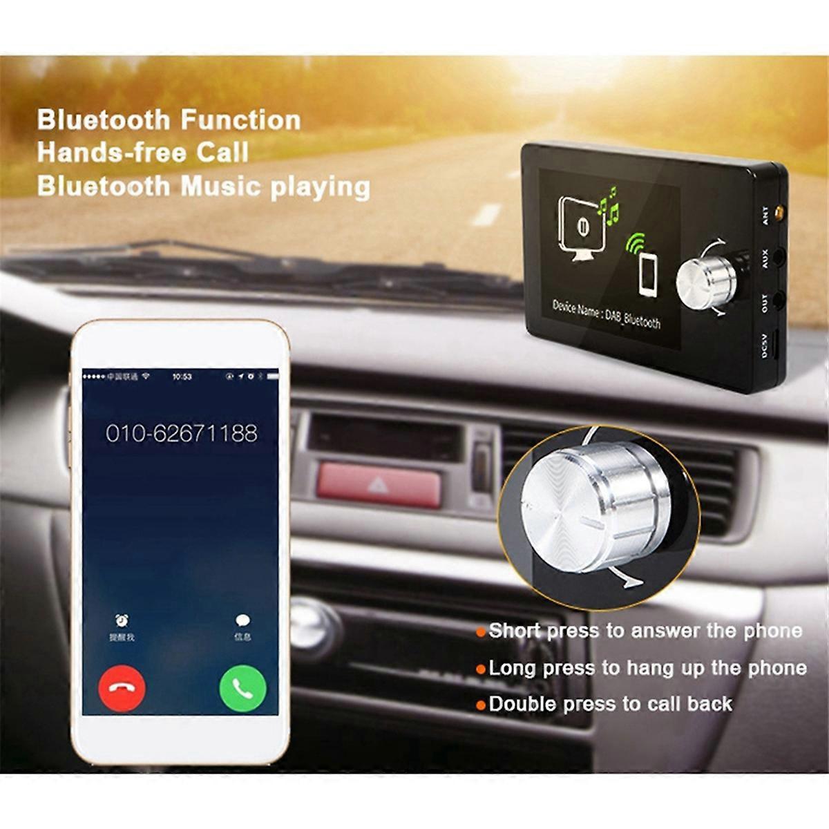 2.8 Inch /+ Digital Broadcast Receiver with FM Transmitter, MP3, AUX for European Cars- Color Video