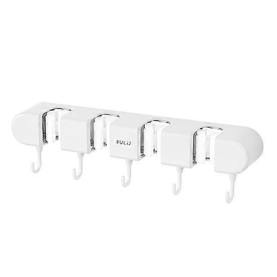 Wall-Mounted Mop Holder Waterproof Punch-Free Universal Simple Installation Multi-Functional Mop Broom Hanger Shelf