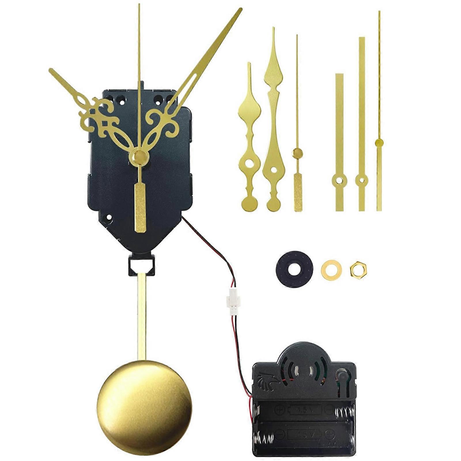 Completes Quartzs Clock Mechanism with Pendulums, Chimes Function and Multiple Hands for Craft Clocks