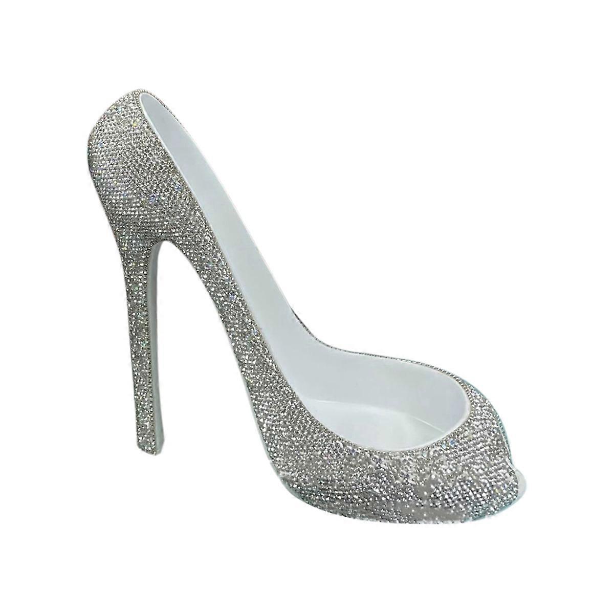 Elegant Rhinestone High Heel Wine Rack - Shoe Design Wine Bottle Holder, Ideal for Bar Decor and Wine Storage