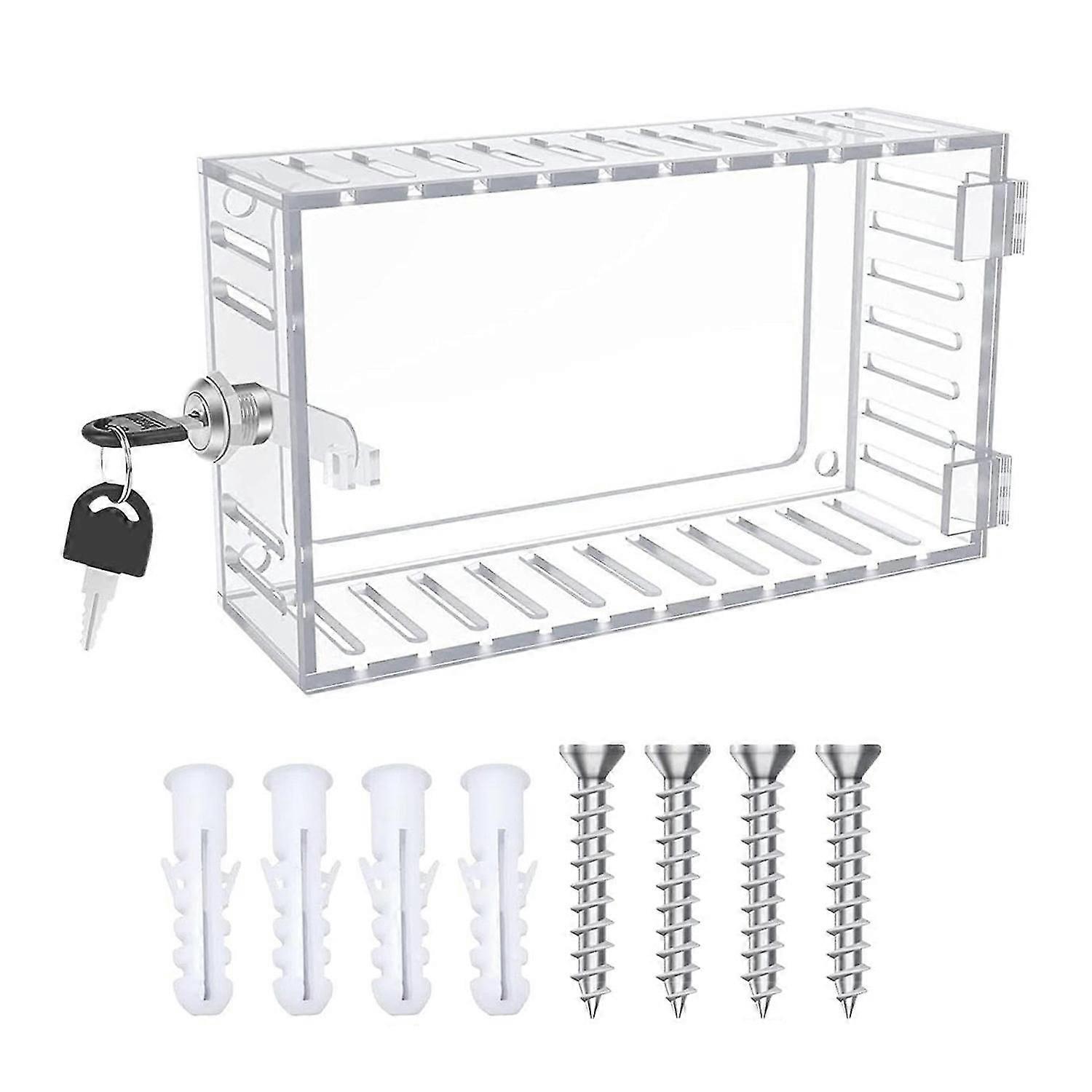 Thermostat Cover with Key Lock Transparent Simple Installation Universal Thermostat Lock Box