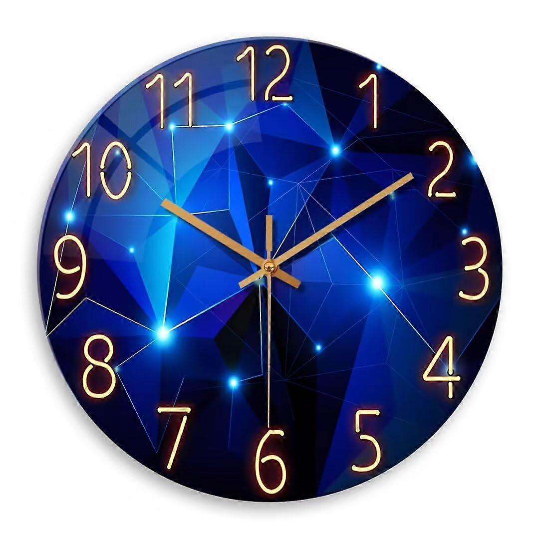 Modern Wall Clock for Living Room 14 Inch Silent Quartz Design with Black Frame and Minimalist Style
