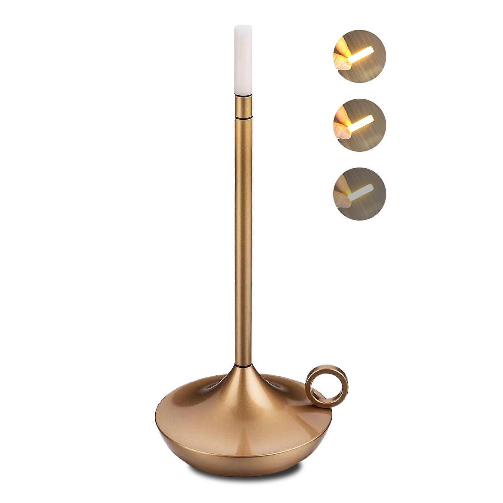 Cordless LED Touch Dimmable Table Lamp for Outdoor Patio and Home Use, Battery Operated, Modern Design, Adjustable Brightness