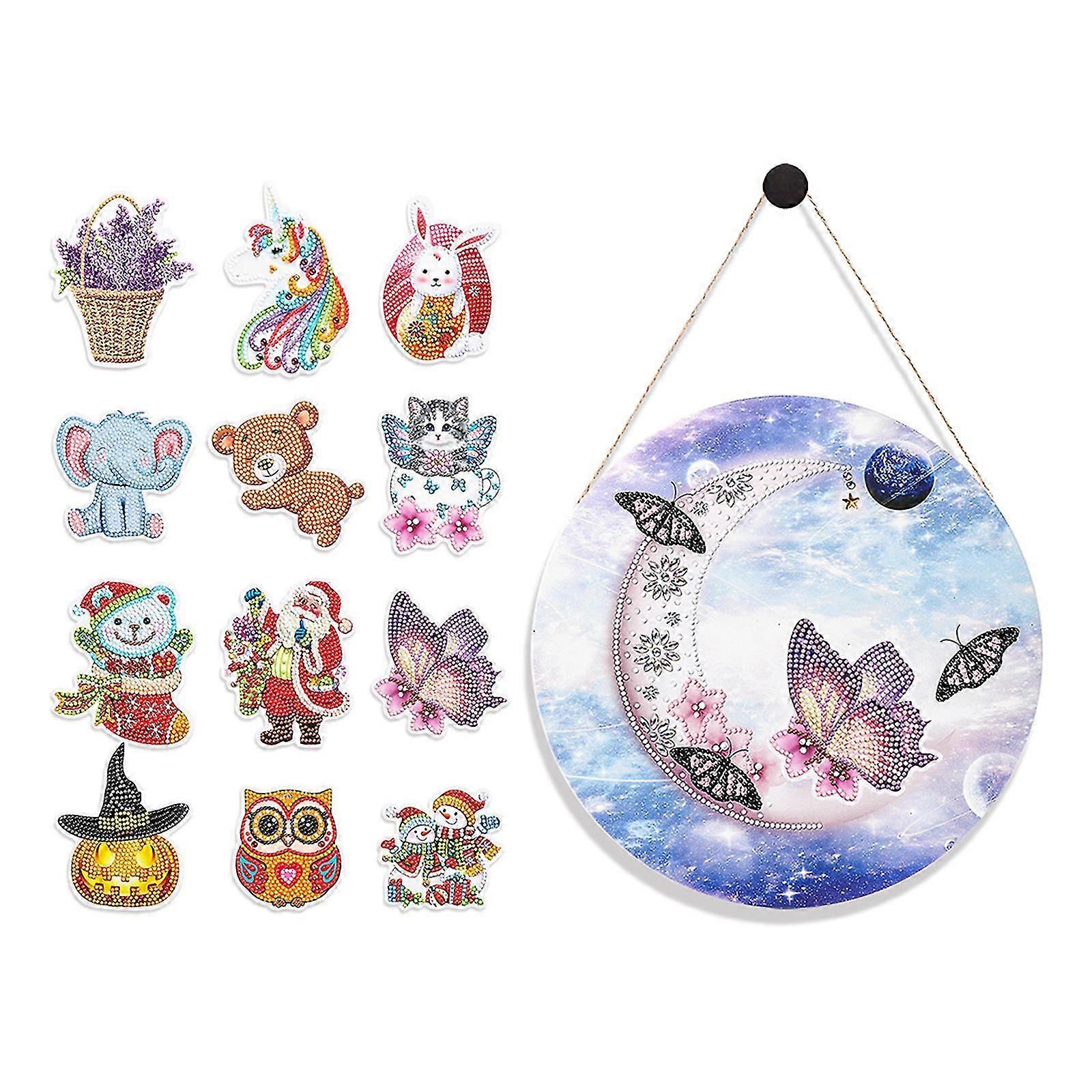 Welcome Door Sign Front Door Porch Decor, Interchangeable Rustic Pendant