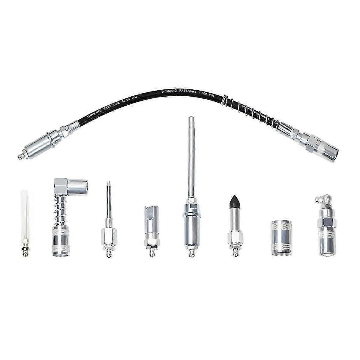 أداة طرف الشحوم 9 قطع مقرنة الشحوم كيت سريع الاتصال تركيبات الشحوم ملحقات التشحيم كاملة