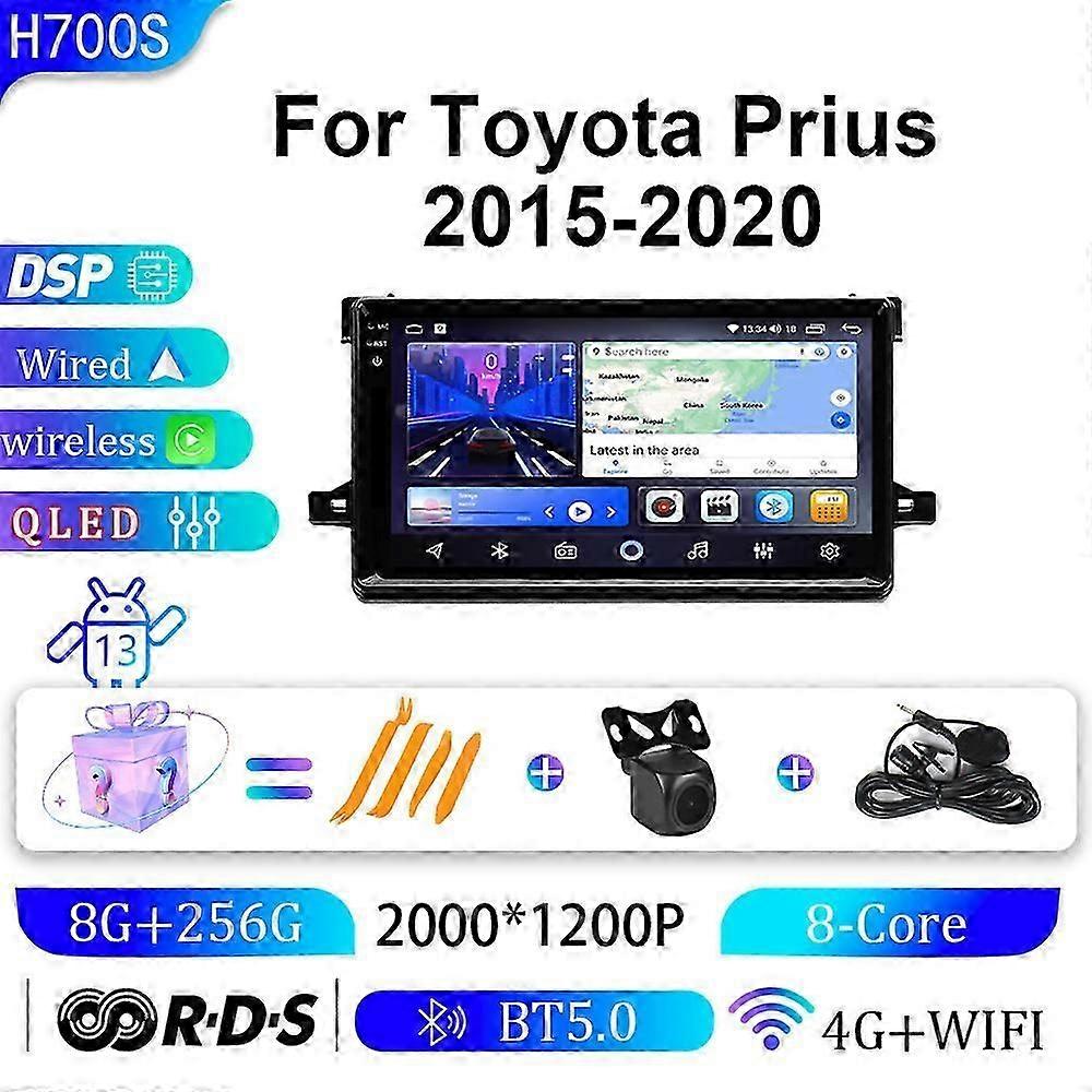 Suitable for Toyota Prius 15-20 vehicles with Android large screen navigation system and GPS navigation-2K