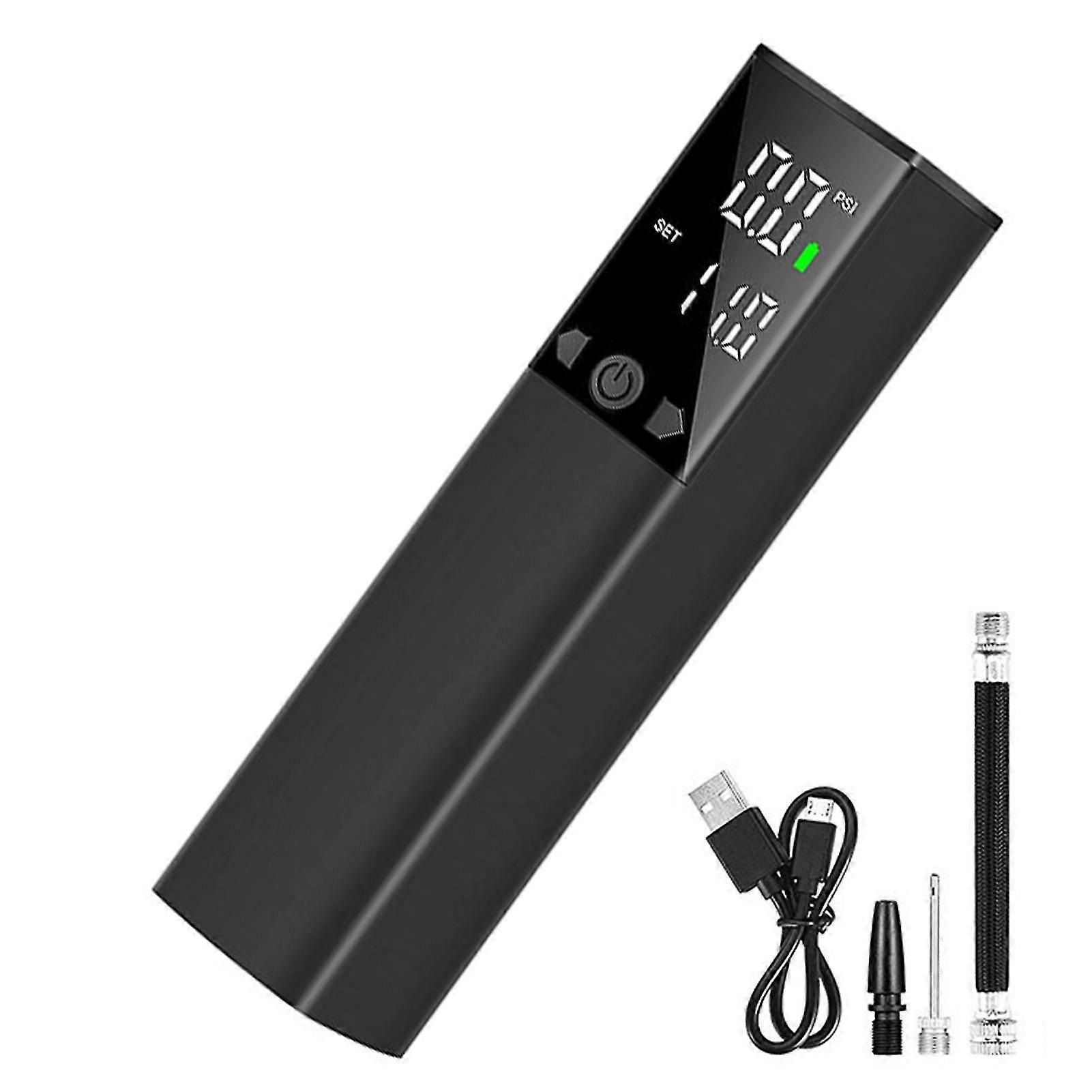 Electric Portable Ball Inflation Air Pump With Lcd Display And Led Light